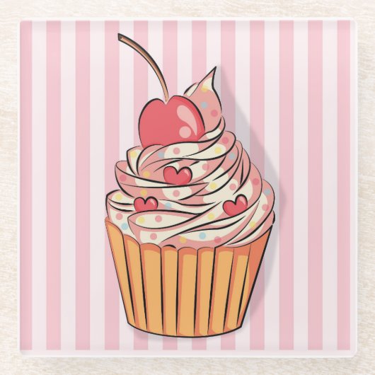 Cupcake Glasuntersetzer (Vorderseite)