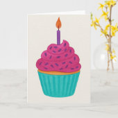 Cupcake-Gruß Karte (Gelbe Blume)