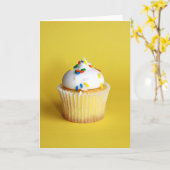Cupcake Grußkarten Karte (Gelbe Blume)