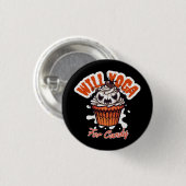 Cupcake Halloween Idee für Mamas Yoga Button (Vorne & Hinten)