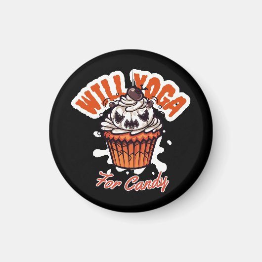 Cupcake Halloween Idee für Mamas Yoga Magnet (Vorne)