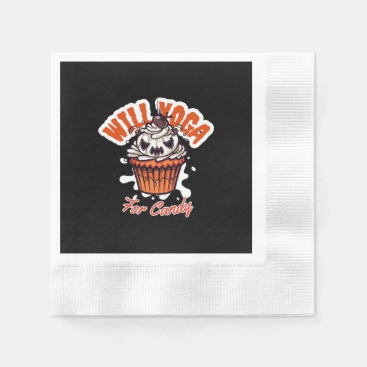 Cupcake Halloween Idee für Mamas Yoga Serviette (Vorderseite)