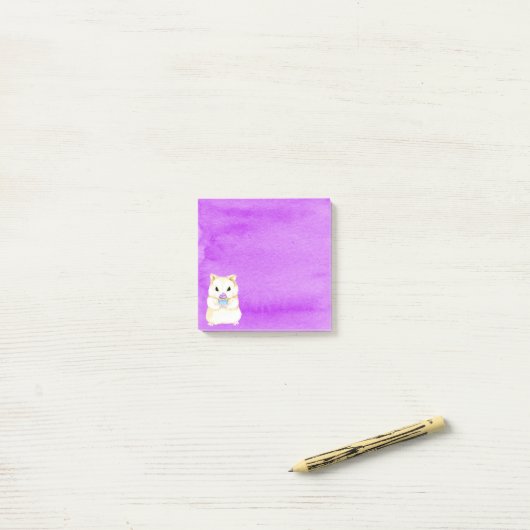 Cupcake Hamster Post-It Notes Klebezettel (Auf Schreibtisch)
