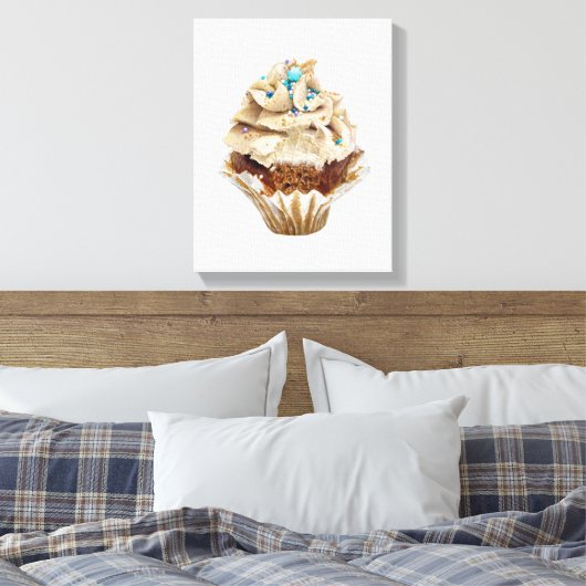 Cupcake Handgezeichnet Stift Crayon Art Canvas Pri Leinwanddruck (Insitu (Schlafzimmer))