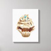 Cupcake Handgezeichnet Stift Crayon Art Canvas Pri Leinwanddruck (Vorderseite)