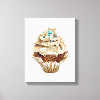 Cupcake Handgezeichnet Stift Crayon Art Canvas Pri Leinwanddruck