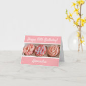 Cupcake Happy 40. Geburtstagskarte Karte (Gelbe Blume)