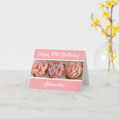 Cupcake Happy 60. Geburtstagskarte Karte (Gelbe Blume)