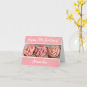 Cupcake Happy 70. Geburtstagskarte Karte (Gelbe Blume)