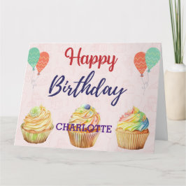 Cupcake Happy Birthday Card Karte