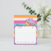 CUPCAKE HAPPY BIRTHDAY FLAT CARD KARTE (Stehend Vorderseite)