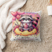 Cupcake Heart Raccoon Valentine Kissen (Decke)