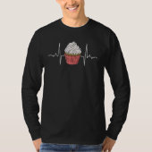 Cupcake Heartbeat Women Baking Muffins Love T-Shirt (Vorderseite)