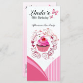 "Cupcake Heaven" - Chic Pastry Dessert Menu Menükarte (Vorne/Hinten)