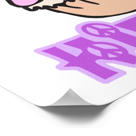 Cupcake Hippie Poster (Ecke)