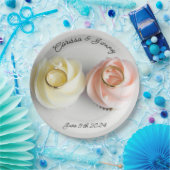 Cupcake Hochzeitstorte Rosa Gelb Pappteller (Party)