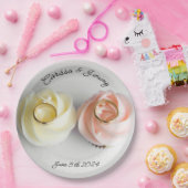 Cupcake Hochzeitstorte Rosa Gelb Pappteller (Party)