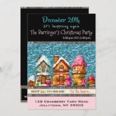 Cupcake Holiday Weihnachten Party Einladung (Vorne/Hinten)