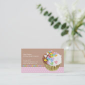Cupcake-Hörkarte Visitenkarte (Stehend Vorderseite)