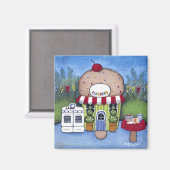 Cupcake Hütte Magnet (Vorderseite/Rückseite)