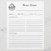 Cupcake Illustration Personalisierte Rezessionssei Flyer (Vorne)