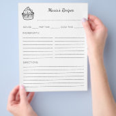 Cupcake Illustration Personalisierte Rezessionssei Flyer (Hand)