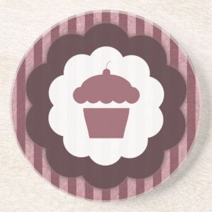 Cupcake im Vintage-Stil Sandstein Untersetzer