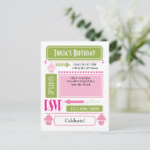 Cupcake Invite Einladungspostkarte (Stehend Vorderseite)