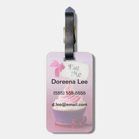 Cupcake - Iss Me Gepäckanhänger (Rückseite vertikal)
