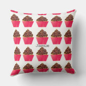 Cupcake ist besser mit Schokoladenimpfung Kissen (Rückseite)