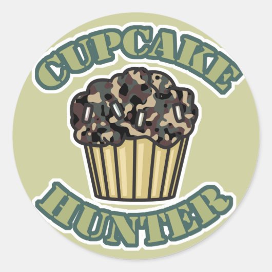 Cupcake-Jäger Runder Aufkleber (Vorderseite)