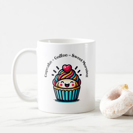 Cupcake + Kaffee = süßen Morgen Kaffeetasse (Mit Donut)