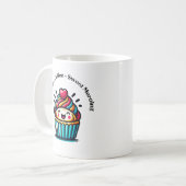 Cupcake + Kaffee = süßen Morgen Kaffeetasse (Vorderseite Links)