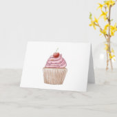 Cupcake Karte (Gelbe Blume)