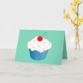 Cupcake Karte (Gelbe Blume)