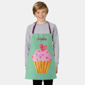 Cupcake Kinder NAME Backen Schürze Aquarell (Getragen)