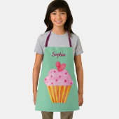 Cupcake Kinder NAME Backen Schürze Aquarell (Insitu)
