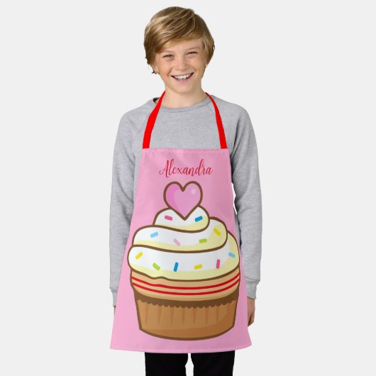 Cupcake Kinder NAME Backen Schürze Retro (Getragen)