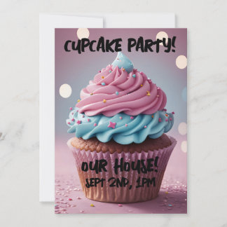 CUPCAKE KINDERGEBURTSTAG PARTY KUSTOM Einladungen