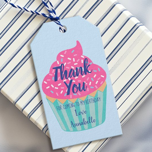 Cupcake Kindergeburtstag Vielen Dank Geschenkanhänger