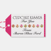 Cupcake Kisses Personal Version Geschenktag Geschenkanhänger (Rückseite Horizontal)