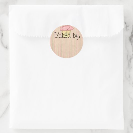 Cupcake Kitchen Label Runder Aufkleber (Tasche)