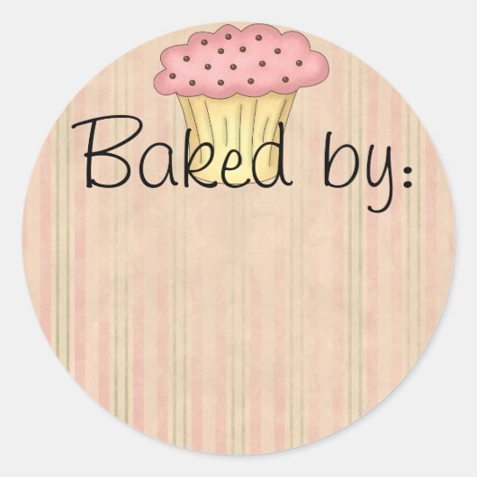 Cupcake Kitchen Label Runder Aufkleber (Vorderseite)