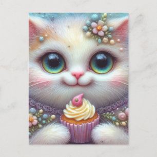Cupcake Kitty Postcard Postkarte