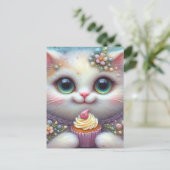 Cupcake Kitty Postcard Postkarte (Stehend Vorderseite)