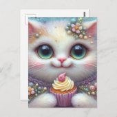 Cupcake Kitty Postcard Postkarte (Vorne/Hinten)