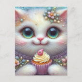 Cupcake Kitty Postcard Postkarte (Vorderseite)