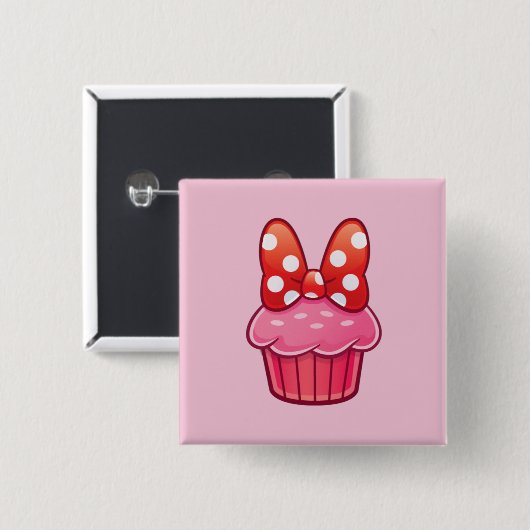 Cupcake-Knopf Button (Vorne & Hinten)