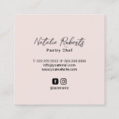 Cupcake Konditorei Bäckerei Rose Gold Confetti Quadratische Visitenkarte (Rückseite)