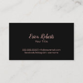 Cupcake Konditorei Bäckerei Whisky Rose Gold Tropf Visitenkarte (Rückseite)